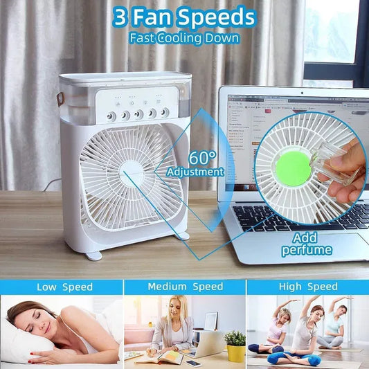 Mini AC Cooler   (with Mist & LED MINI-COOLER-LED USB Air Cooler (Multiple) )